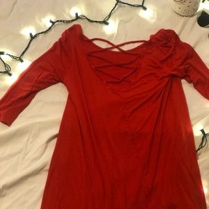 Adorable bright red dress NWOT